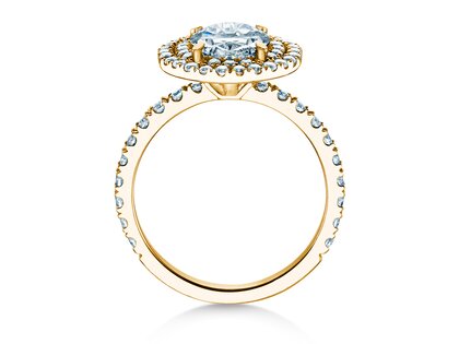 Verlovingsring The Orbit in 9K geelgoud met Lab-grown diamanten 0,94ct E/VS
