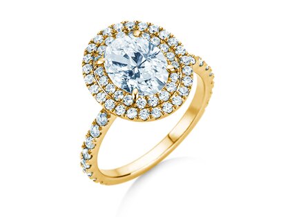 Verlovingsring The Orbit in 9K geelgoud met Lab-grown diamanten 0,94ct E/VS