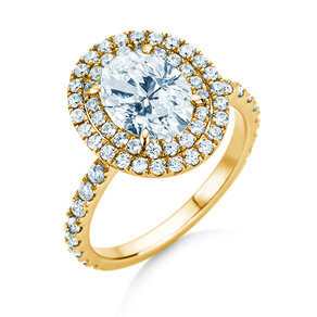 Verlovingsring The Orbit in 9K geelgoud met Lab-grown diamanten 0,94ct E/VS