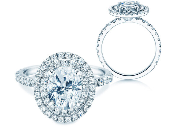 Verlovingsring The Orbit in 14K witgoud met diamanten 0,94ct G/SI