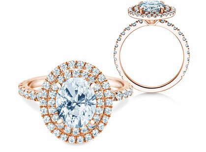Verlovingsring The Orbit in 14K roségoud met diamanten 0,94ct G/SI