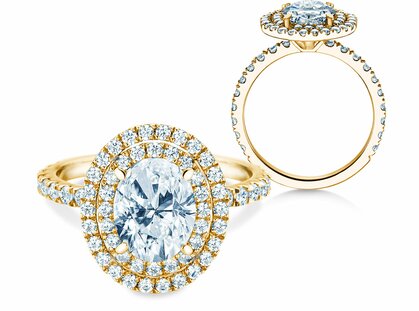 Verlovingsring The Orbit in 14K geelgoud met diamanten 0,94ct G/SI