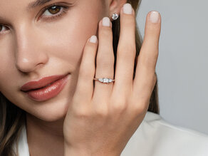 Verlovingsring Vivid Asscher in 14K witgoud met diamanten 0,53ct G/SI