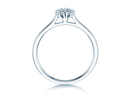 Verlovingsring Bloom in 14K witgoud met diamanten 0,22ct G/SI