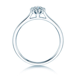 Verlovingsring Bloom in 14K witgoud met diamanten 0,22ct G/SI