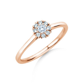 Verlovingsring Bloom in 18K roségoud met diamanten 0,22ct G/SI