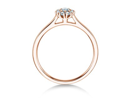 Verlovingsring Bloom in 18K roségoud met diamanten 0,22ct G/SI
