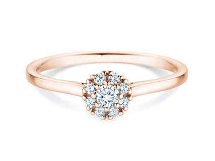 Verlovingsring Bloom in 18K roségoud met diamanten 0,22ct G/SI