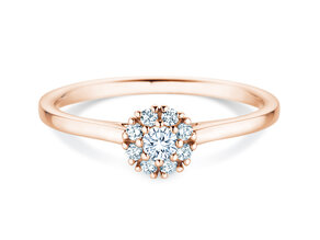 Verlovingsring Bloom in 18K roségoud met diamanten 0,22ct G/SI