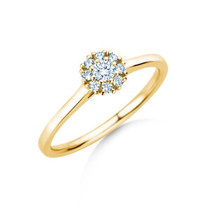 Verlovingsring Bloom in 14K geelgoud met diamanten 0,22ct G/SI