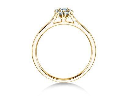 Verlovingsring Bloom in 14K geelgoud met diamanten 0,22ct G/SI