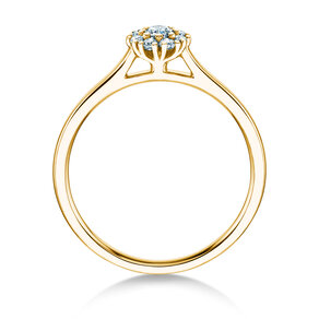 Verlovingsring Bloom in 14K geelgoud met diamanten 0,22ct G/SI