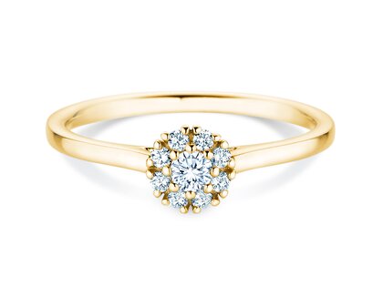 Verlovingsring Bloom in 14K geelgoud met diamanten 0,22ct G/SI