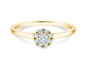 Verlovingsring Bloom in 14K geelgoud met diamanten 0,22ct G/SI