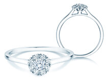Verlovingsring Bloom in 14K witgoud met diamanten 0,31ct G/SI