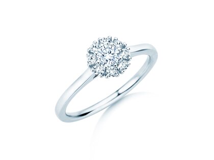 Verlovingsring Bloom in 14K witgoud met diamanten 0,40ct G/SI