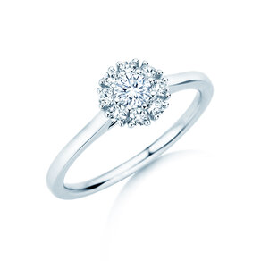 Verlovingsring Bloom in 14K witgoud met diamanten 0,40ct G/SI