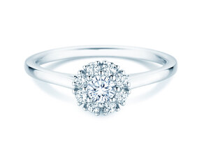 Verlovingsring Bloom in 14K witgoud met diamanten 0,40ct G/SI