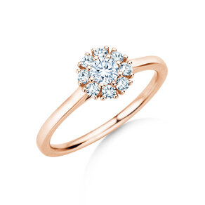 Verlovingsring Bloom in 14K roségoud met diamanten 0,40ct G/SI
