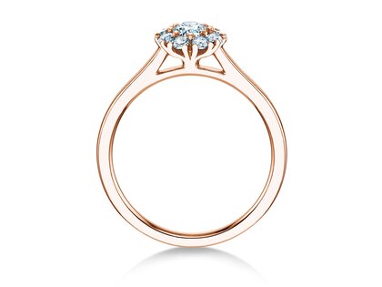 Verlovingsring Bloom in 14K roségoud met diamanten 0,40ct G/SI