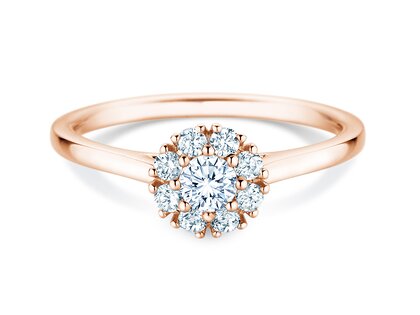 Verlovingsring Bloom in 14K roségoud met diamanten 0,40ct G/SI