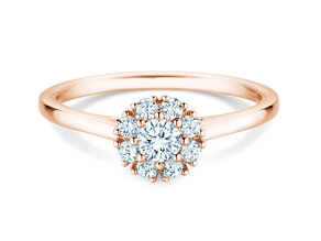 Verlovingsring Bloom in 14K roségoud met diamanten 0,40ct G/SI