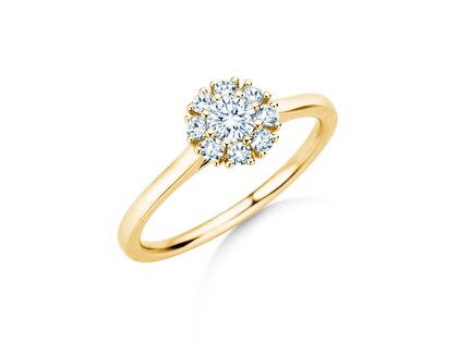 Verlovingsring Bloom in 14K geelgoud met diamanten 0,40ct G/SI