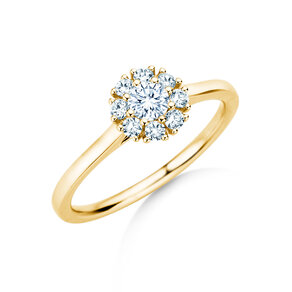 Verlovingsring Bloom in 14K geelgoud met diamanten 0,40ct G/SI