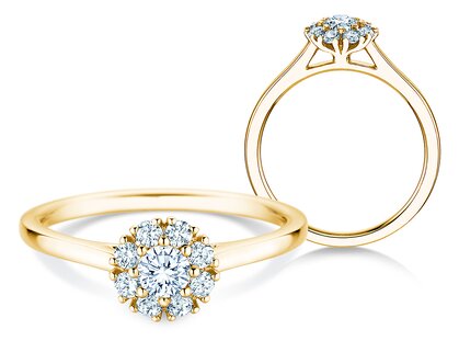 Verlovingsring Bloom in 14K geelgoud met diamanten 0,40ct G/SI
