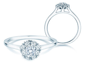 Verlovingsring Bloom in 18K witgoud met diamanten 0,49ct G/SI