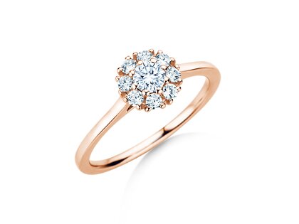 Verlovingsring Bloom in 18K roségoud met diamanten 0,49ct G/SI
