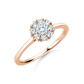 Verlovingsring Bloom in 18K roségoud met diamanten 0,49ct G/SI