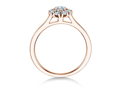 Verlovingsring Bloom in 18K roségoud met diamanten 0,49ct G/SI