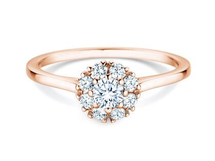 Verlovingsring Bloom in 18K roségoud met diamanten 0,49ct G/SI