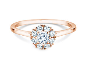 Verlovingsring Bloom in 18K roségoud met diamanten 0,49ct G/SI