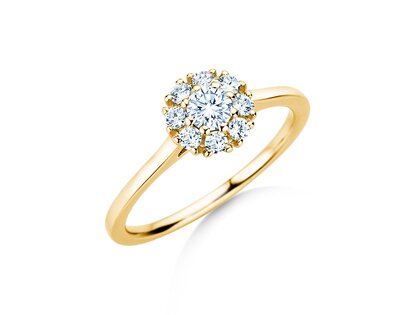 Verlovingsring Bloom in 14K geelgoud met diamanten 0,49ct G/SI