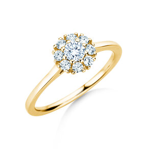 Verlovingsring Bloom in 14K geelgoud met diamanten 0,49ct G/SI
