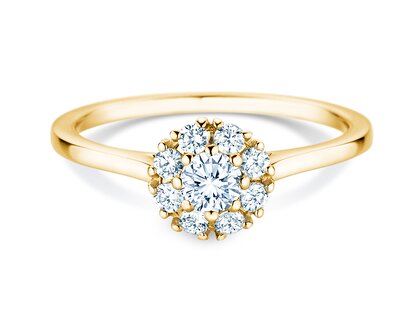 Verlovingsring Bloom in 14K geelgoud met diamanten 0,49ct G/SI