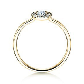 Verlovingsring Flower in 18K geelgoud met diamanten 0,33ct G/SI