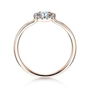 Verlovingsring Flower in 18K roségoud met diamanten 0,33ct G/SI