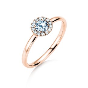 Verlovingsring Flower in 18K roségoud met diamanten 0,33ct G/SI