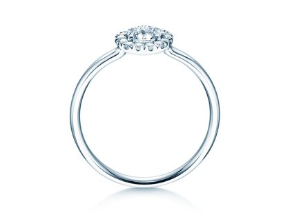 Verlovingsring Flower in platina