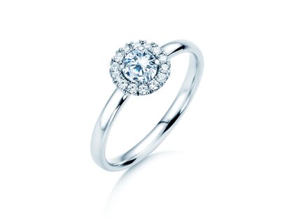 Verlovingsring Flower in platina