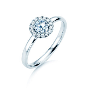 Verlovingsring Flower in platina
