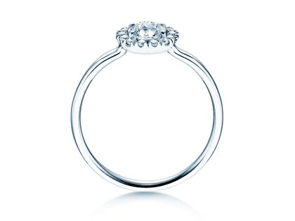 Verlovingsring Flower in 18K witgoud met diamanten 0,77ct G/SI