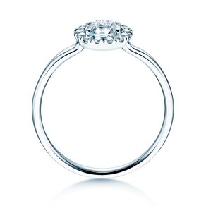 Verlovingsring Flower in 18K witgoud met diamanten 0,77ct G/SI