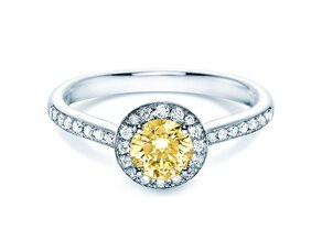 Verlovingsring Halo Intense in 18K witgoud met diamanten 0,78ct