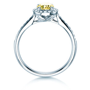 Verlovingsring Halo Intense in 18K witgoud met diamanten 0,78ct