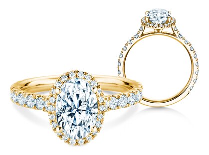 Verlovingsring Pure Emotion in 14K geelgoud met diamanten 0,61ct G/SI