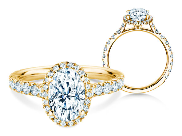 Verlovingsring Pure Emotion in 9K geelgoud met Lab-grown diamanten 0,61ct E/VS